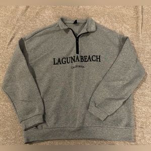 Light Grey 1/4 Zip Sweater- Size Medium